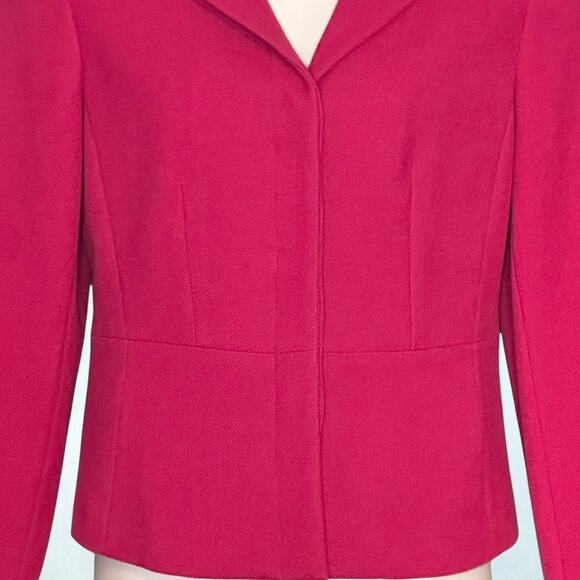 Coldwater Creek Blazer Jacket Sz M 10-12 Berry Pink Textured Lined Button Career - Picture 7 of 12
